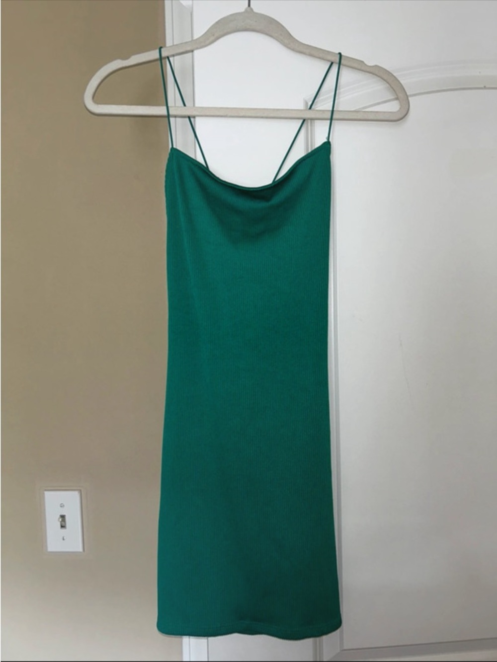 H&M Crossed Back Green Dress
